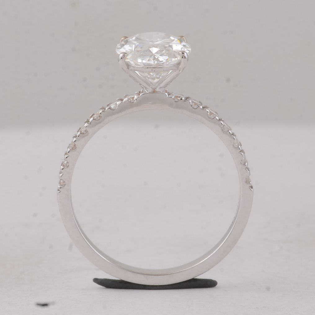 Nincs minimálár - Gyűrű - 14 kt. Fehér arany - 3.41ct. tw. Gyémánt (Laboratóriumban előállított) - Gyémánt #3.2