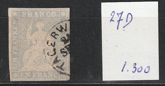 Schweiz 1855 - Strubelfranc - SBK  27D #1.0