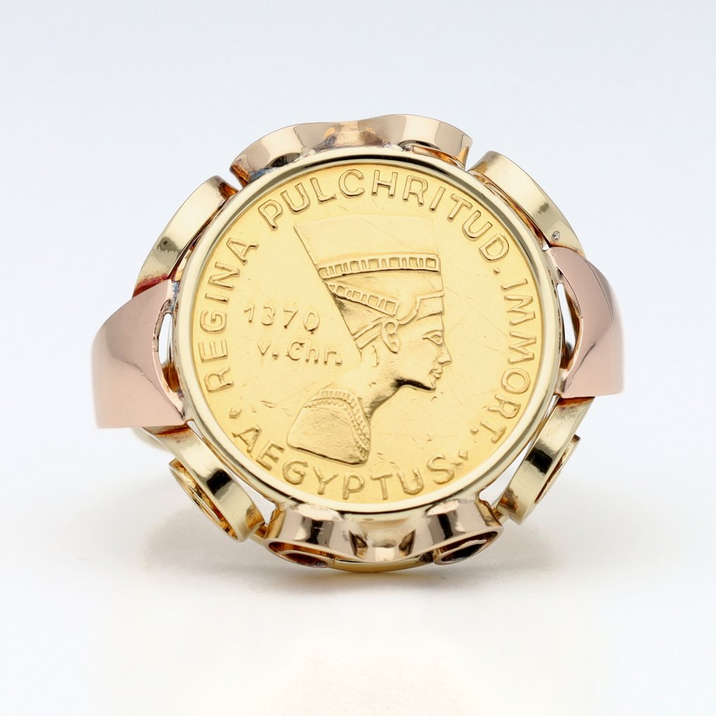 Bague - 14 carats Or jaune, Or rose - Nefertiti #1.0