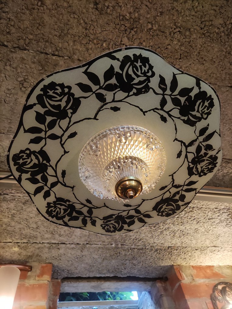 Lampe - Les Roses - Verre, Laiton #1.0