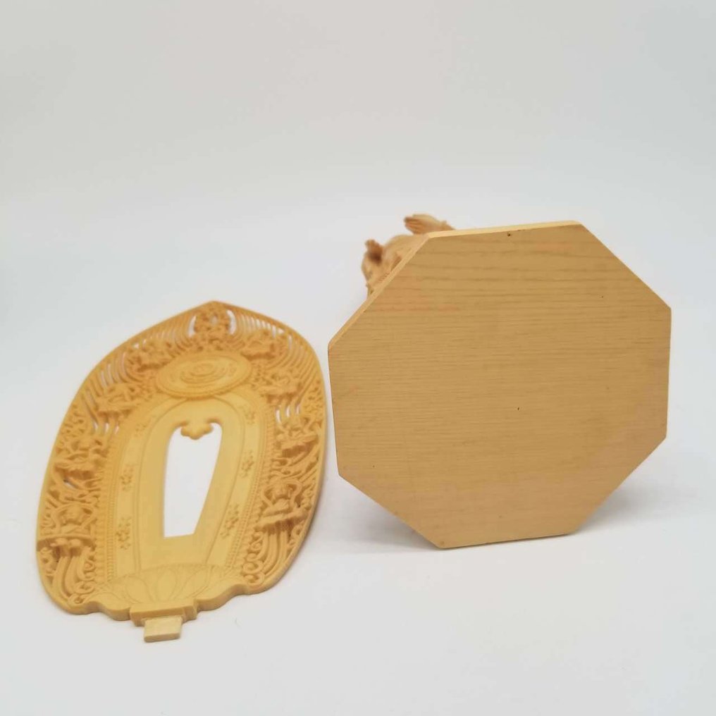 Επιτραπέζια βάση - Ξύλο - Ιαπωνία - Ξύλινη άγαλμα Βούδα #4.3