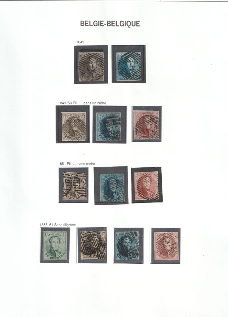 Belgium 1849/1955 - Magnificent collection with the most beautiful stamps and series! A must-see! #1.0