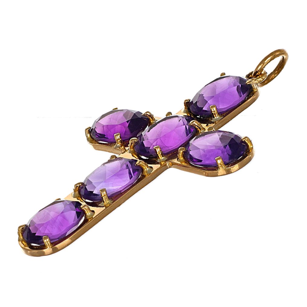 Κρεμαστό κόσμημα - 18 καράτια Κίτρινο χρυσό - 16.50ct. tw. Αμέθυστος #4.3