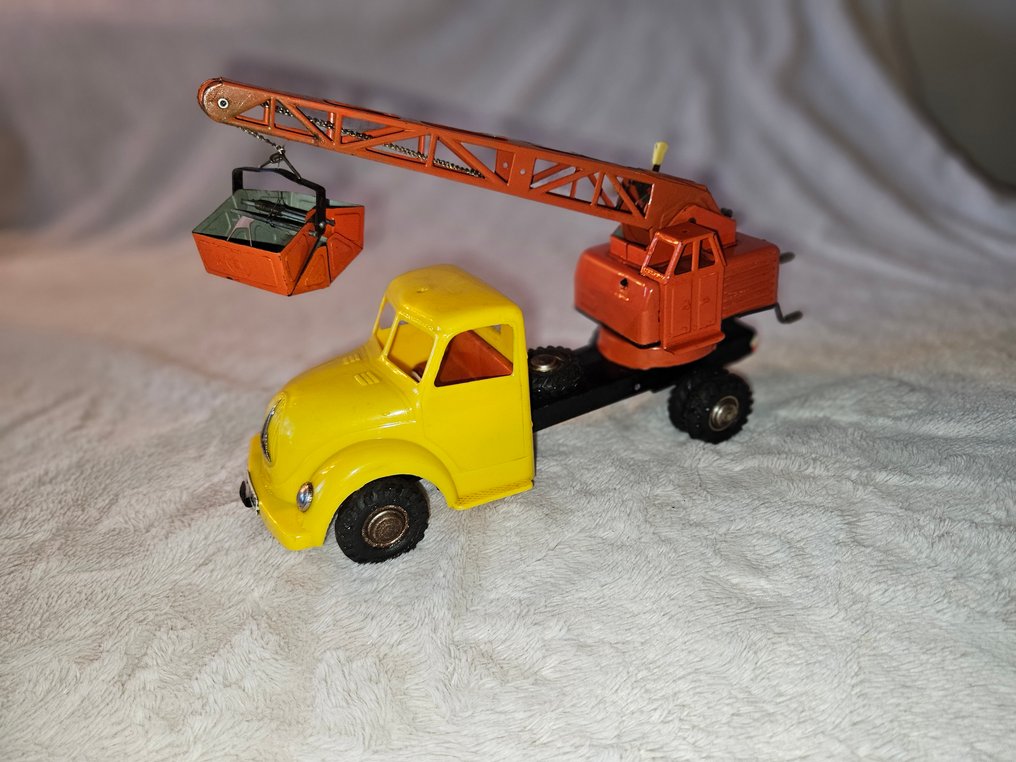 MS Michael Seidel - Τσίγκινο παιχνίδι - MS-1200 Kraanwagen yellow - 1950-1960 - Γερμανία #1.0