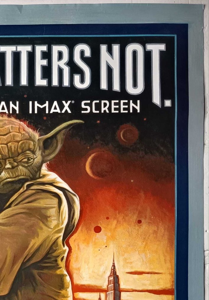 David McMacken - Star Wars Episode II: Attack of the Clones - RARE !! 2002 US Original Yoda IMAX Special Edition Theatre Poster - Double Sided - MINT #4.3