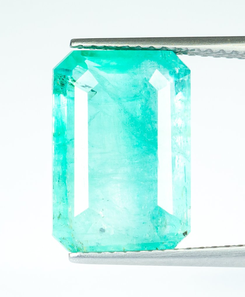 χωρίς τιμή ασφαλείας Σμαράγδι  - 6.57 ct - Bellerophon Gemlab - Μπλε-πράσινο (Νιγηρία) #1.0