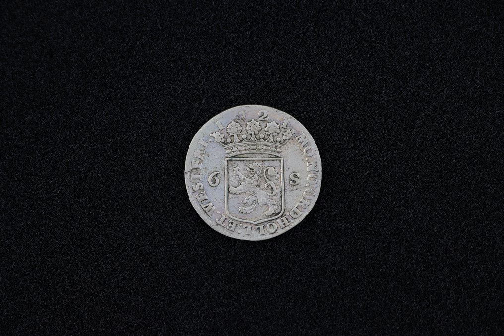 Hollandia, Nyugat-Friesland 6 Stuivers / Scheepjesschelling 1721 #1.0