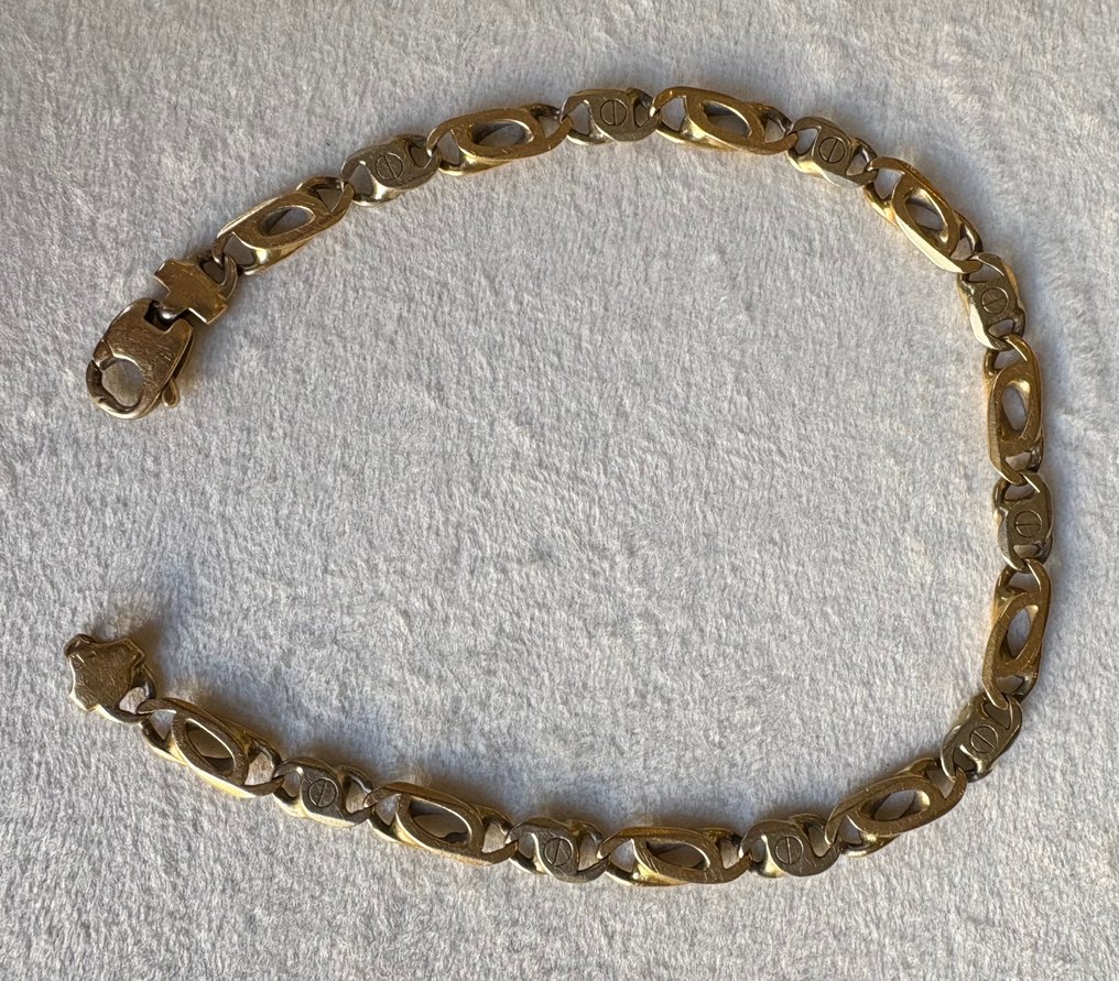 链式手链 - 19.2克拉 黄金, 白金 #2.1