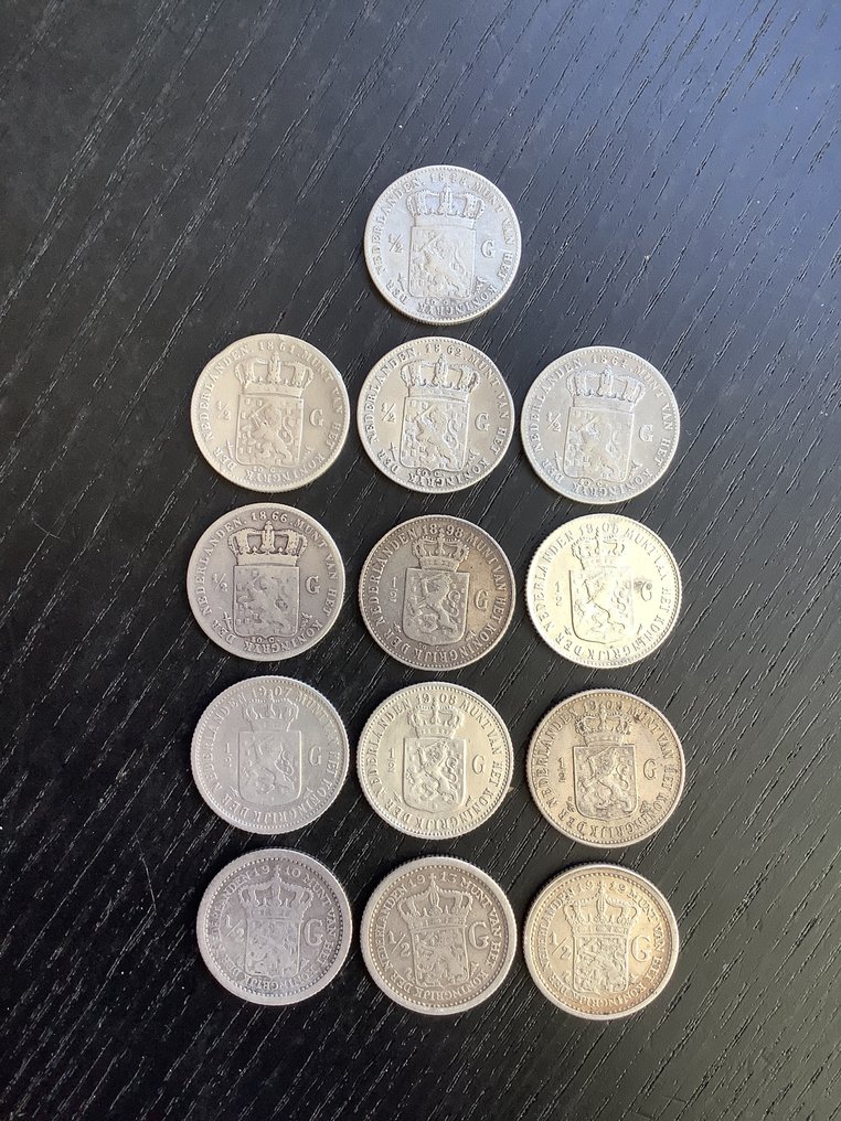 Netherlands. 1/2 Gulden 1848-1919  (No Reserve Price) #1.0