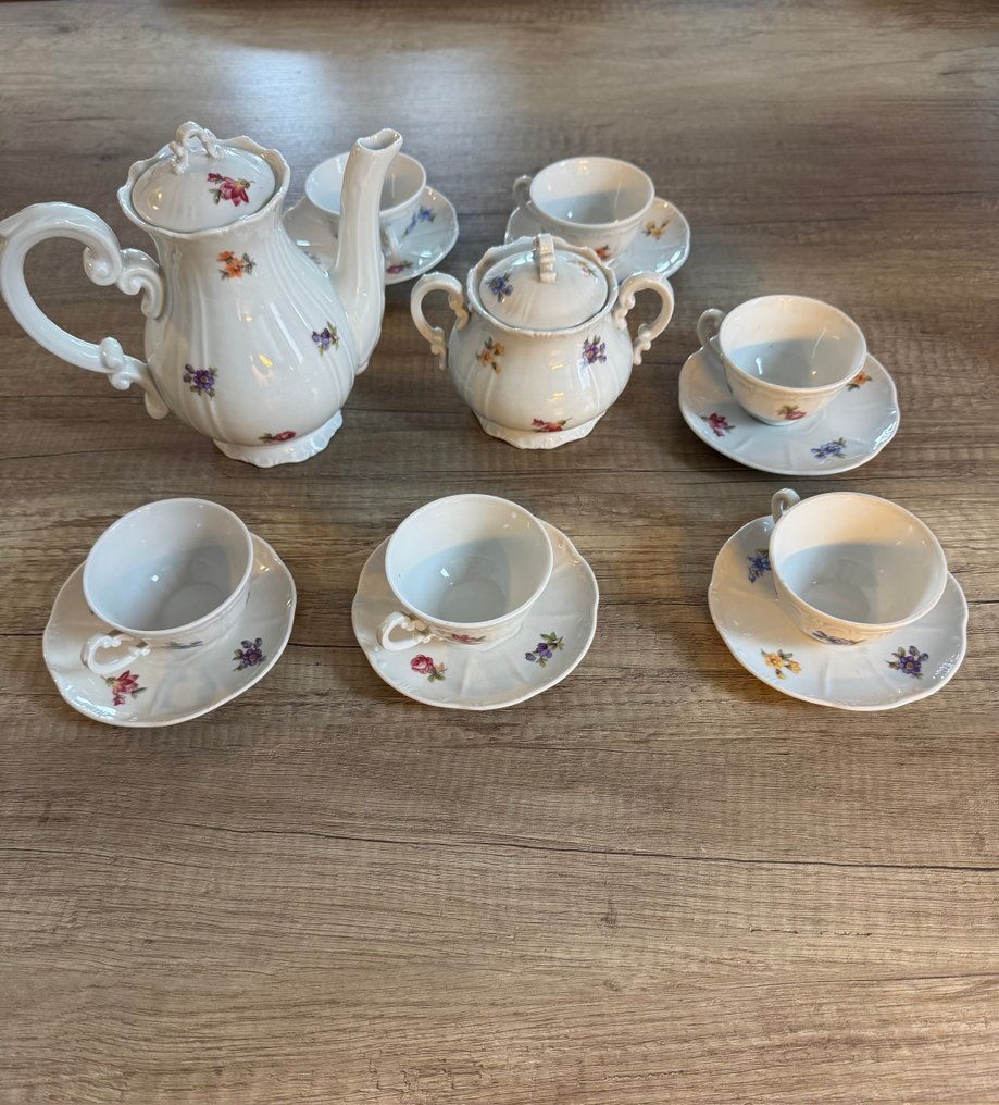 Zsolnay - Σετ καφέ για 6 (14) - Πορσελάνη #1.0