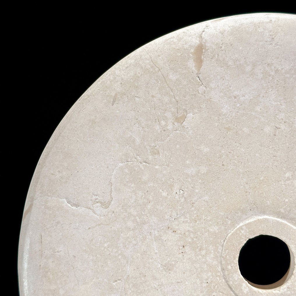 裝飾飾物 - NO RESERVE PRICE - White Marble Disc on a custom stand - 印度尼西亞 #3.2