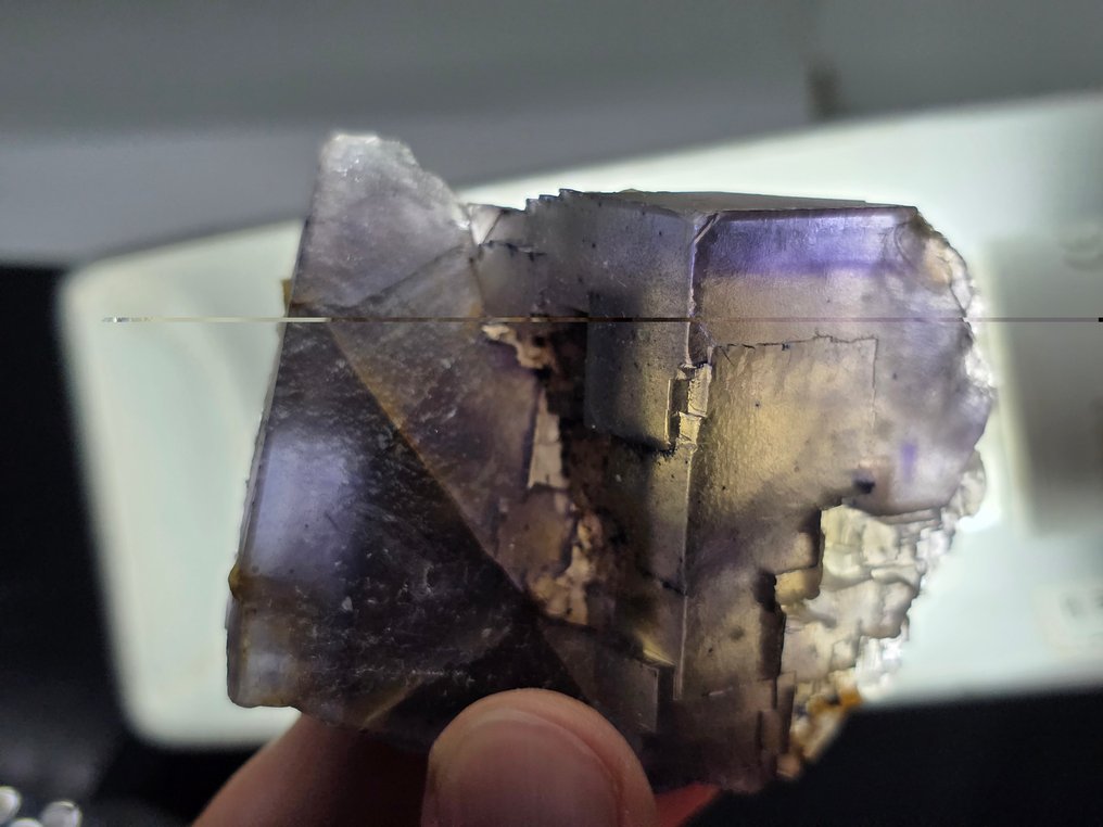 Multizone fluoriet, Denton-mijn, Illinois, VS. Exemplaar - Hoogte: 8 cm - Breedte: 6 cm- 210 g - (1) #2.1