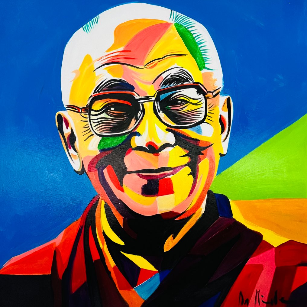 DR HIDE - (100% handpainted !) Wise Dalai Lama #1.0