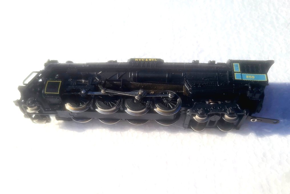 Rivarossi H0 - 9185 - Τρένο μοντελισμού (1) - Ατμομηχανή με βαγόνι, διαφανές πλαστικό κουτί. - American Railroads #3.2