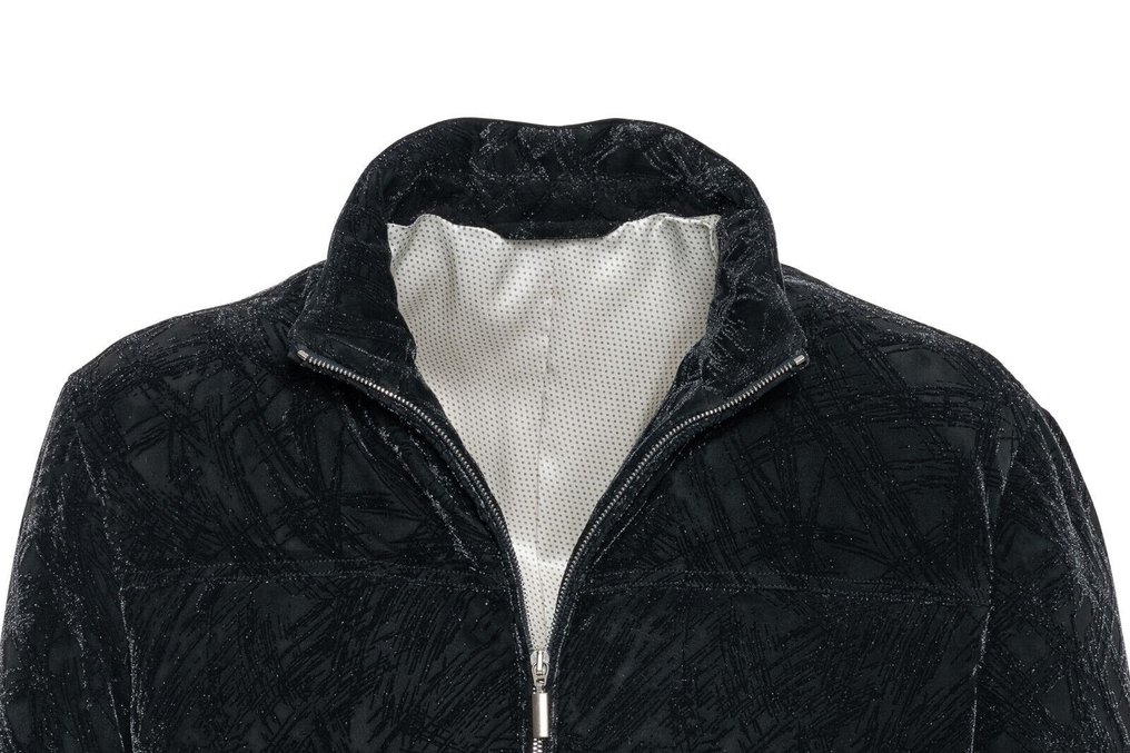 ITALO FERRETTI RRP 2500€ Puffer Jacket Black Silk + Jacquard Leather - Size L - Down jacket - New with tags #4.3