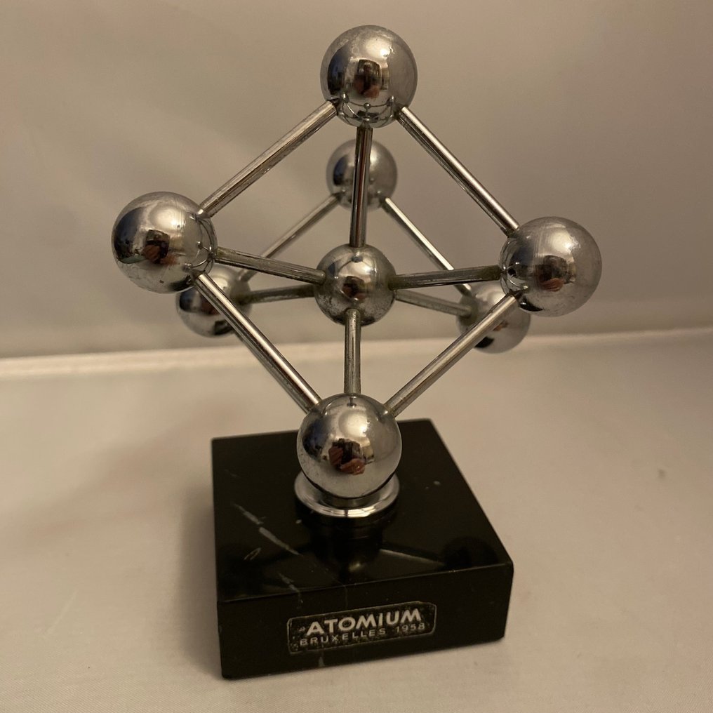 Statuetta - Expo 1958 Atomium - Cromato, Marmo #1.0