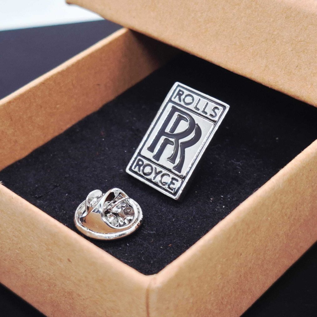 Or blanc laminé (18k). - Broche - Rolls Royce. #1.0