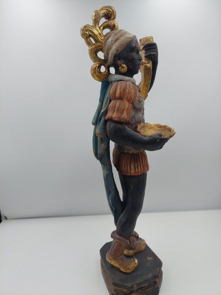 雕塑, moro - 57 cm - 彩色木材 #4.3