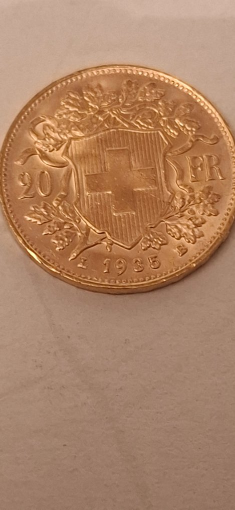 Suiza. 20 Frank 1935 #4.3
