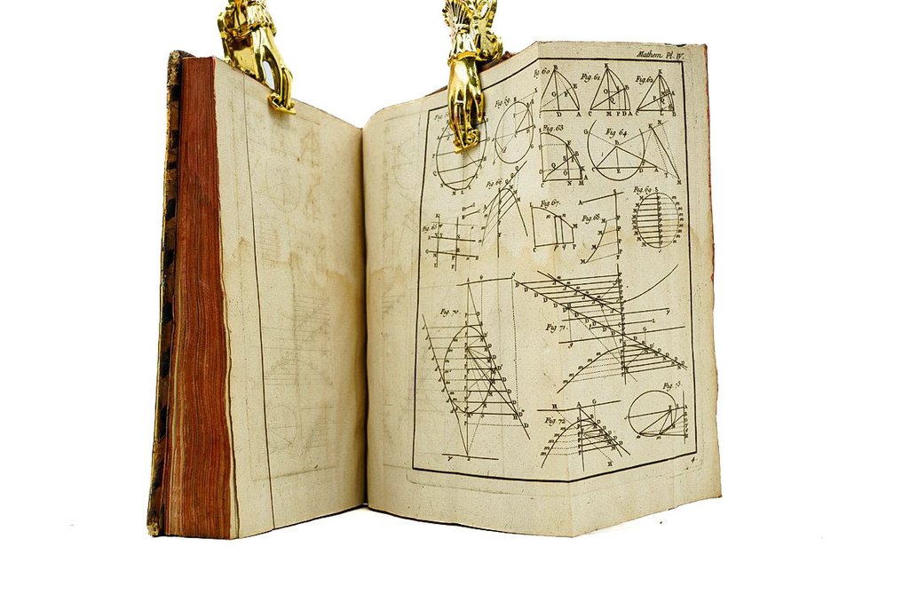 M. L'Abbé de la Caille - Leçons élémentaires de mathématiques ou élémens d'Algèbre et de Géométrie - 1756 #1.0