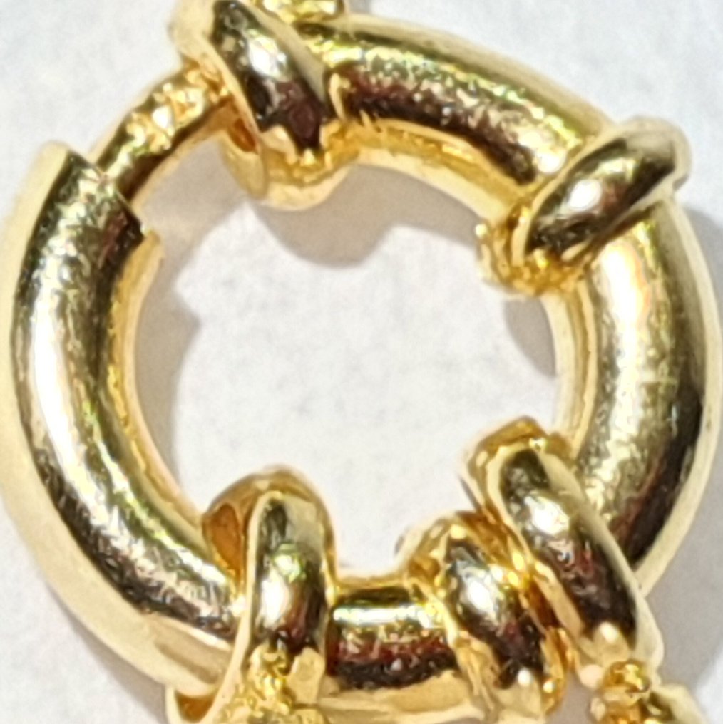 Natuurlijke roze parels, zoet water - ZEER GROOT - Rust & kalmte - 925 zilver met vergulding - Halsketting #2.1