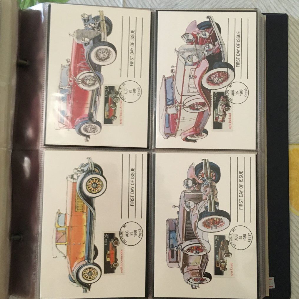 世界  - 贝拉收藏的FDC明信片，包括曼岛、一些美国和意大利的明信片。 #3.2