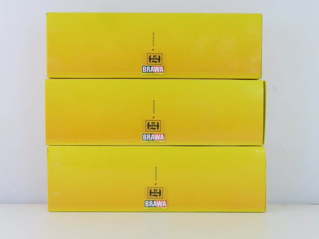 Brawa H0轨 - 46155/46154/46153 - 模型火车客运车厢 (3) - 3辆四座高速列车车厢，一等/二等舱和二等舱 - DB #3.2