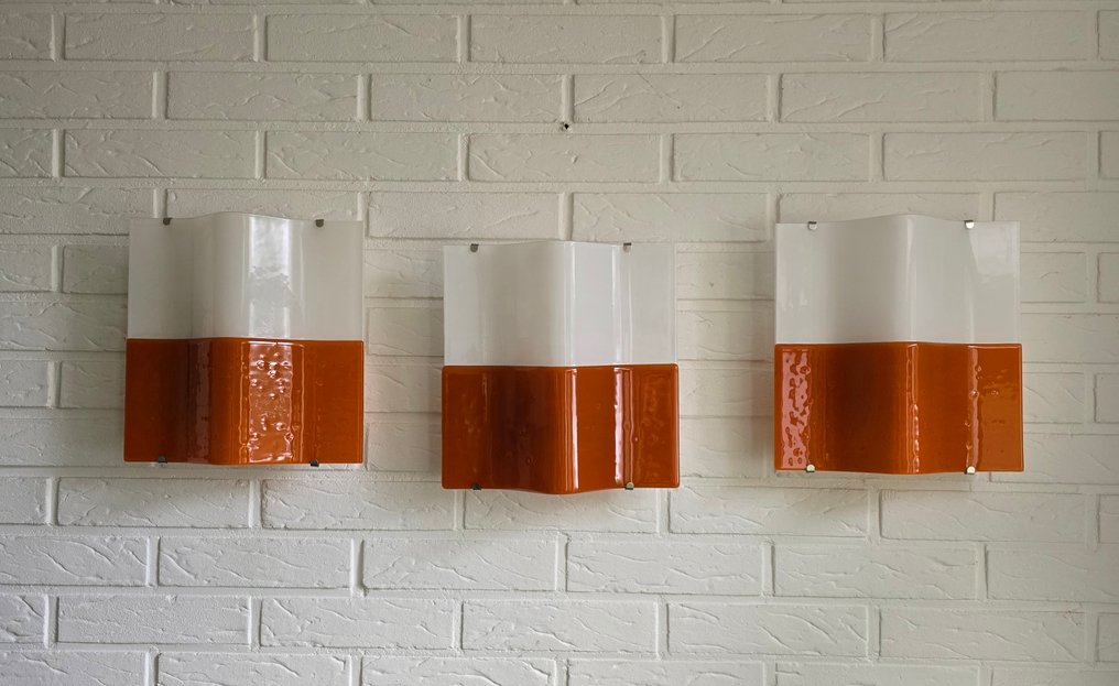 壁灯 - 玻璃, 金属 - 三面墙壁复古灯 #1.0