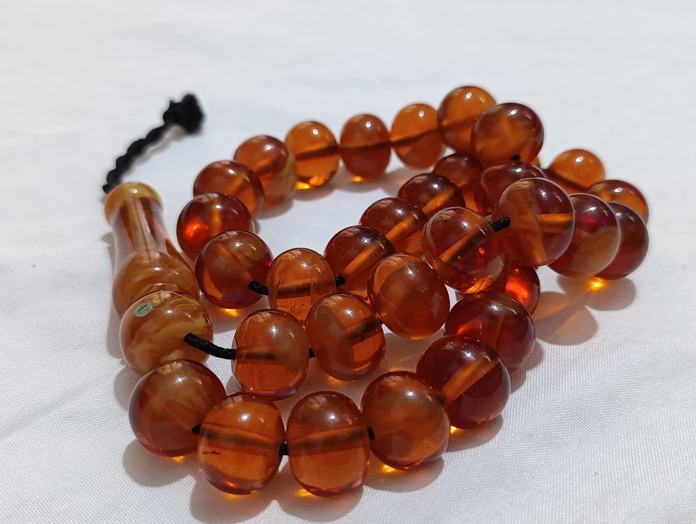  Ροζάριο - Κεχριμπάρι - 1970-1980 - Σπάνια Κομποσκοίνια Προσευχής  #1.0