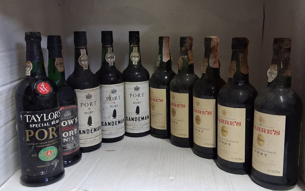 Mixed Port Incl: Warre's, Sandeman, Taylor's & Dow's - White, Ruby - Porto - 10 Flaschen (0,75 l) #1.0