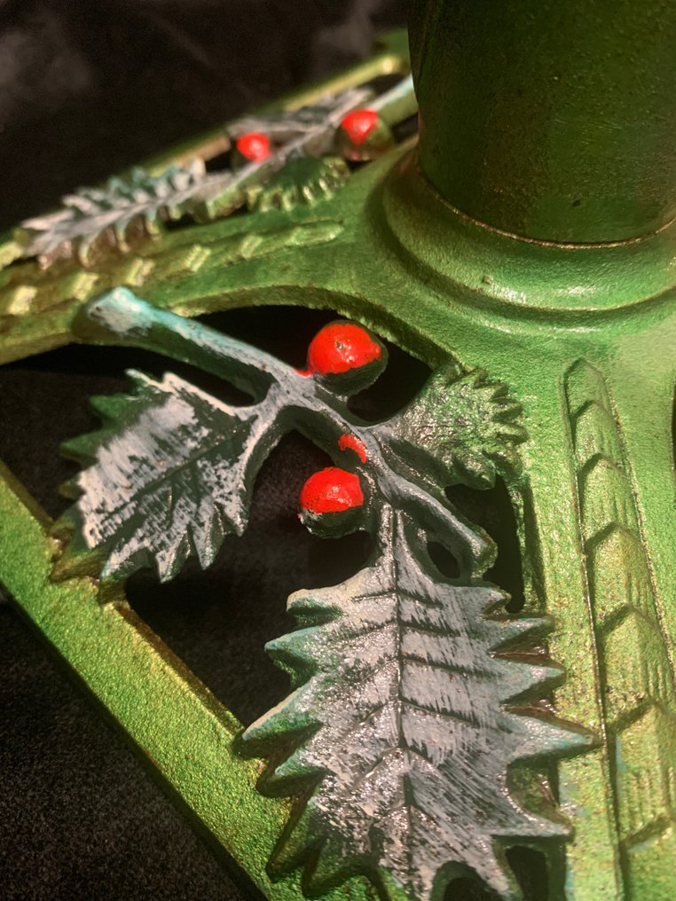 Χριστουγεννιάτικες διακοσμήσεις (2) - Διπλό σετ παλαιών στηριγμάτων για χριστουγεννιάτικα δέντρα σε στυλ Jugendstil περίπου το 1910, - Cast iron - βάση δέντρου Χριστουγέννων #2.1