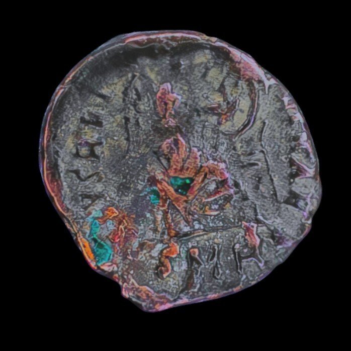 羅馬帝國. 艾利亞·弗拉基拉 († AD 386). Fração de follis  (沒有保留價) #1.0