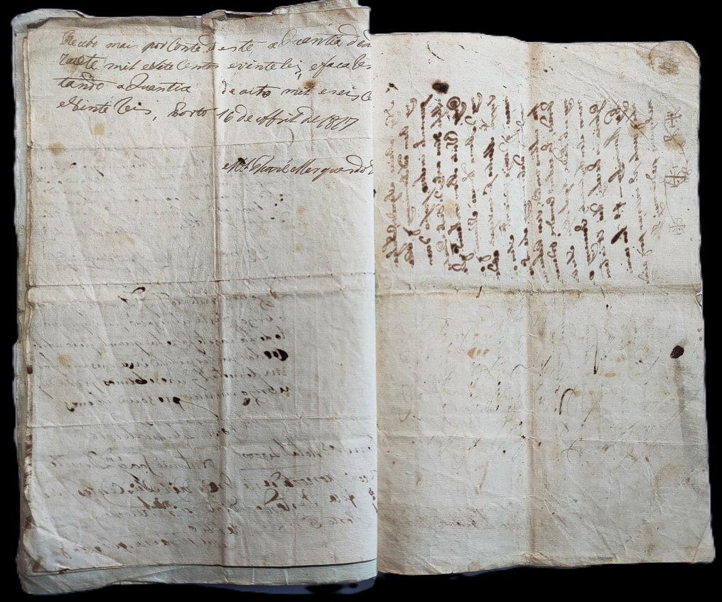 Portugal - Document - Historic Portuguese Manuscript Letter dated December 8, 1801 - Reign of Queen Maria I. - 1801 #4.3