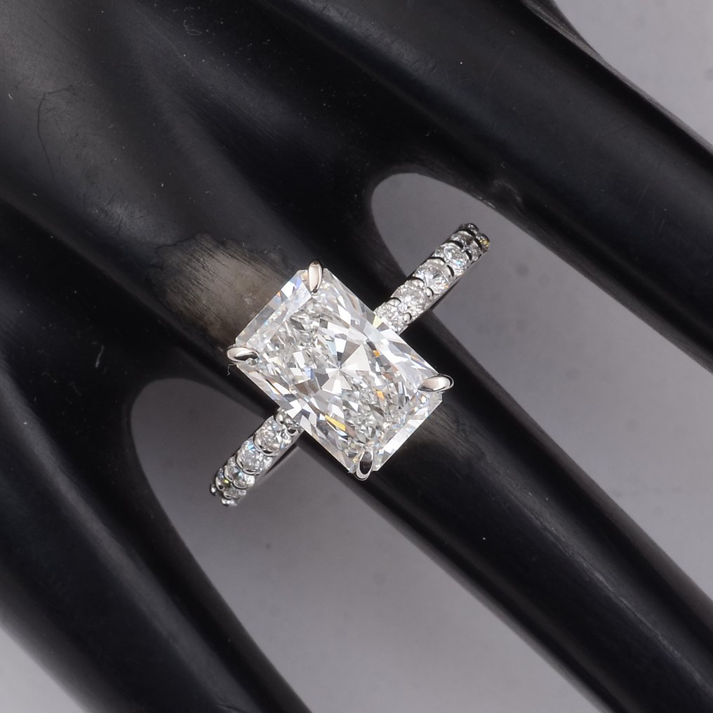 Nincs minimálár - Gyűrű - 14 kt. Fehér arany -  3.40ct. tw. Gyémánt (Laboratóriumban előállított) - Gyémánt #1.0