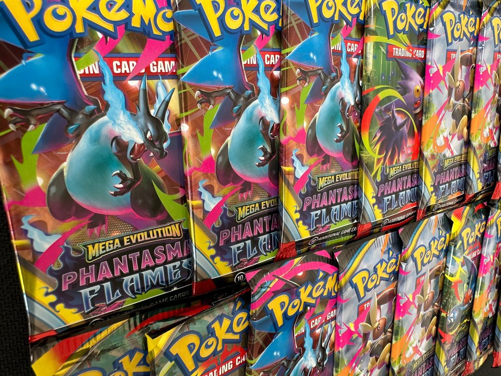 Pokémon - 18 Booster pack - MEGA EVOLUTION Phantasmal Flames Booster Pack = Half Booster Box - Various sets #1.0
