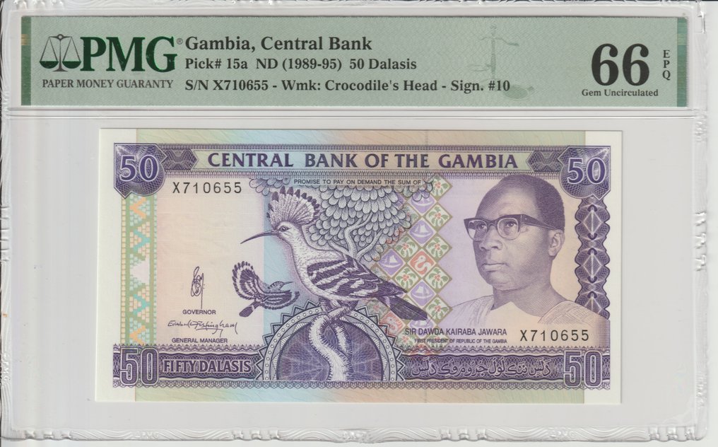 岡比亞. - 10 and 50 Dalasi 1989-95 - Pick 13b, 15a  (沒有保留價) #3.2