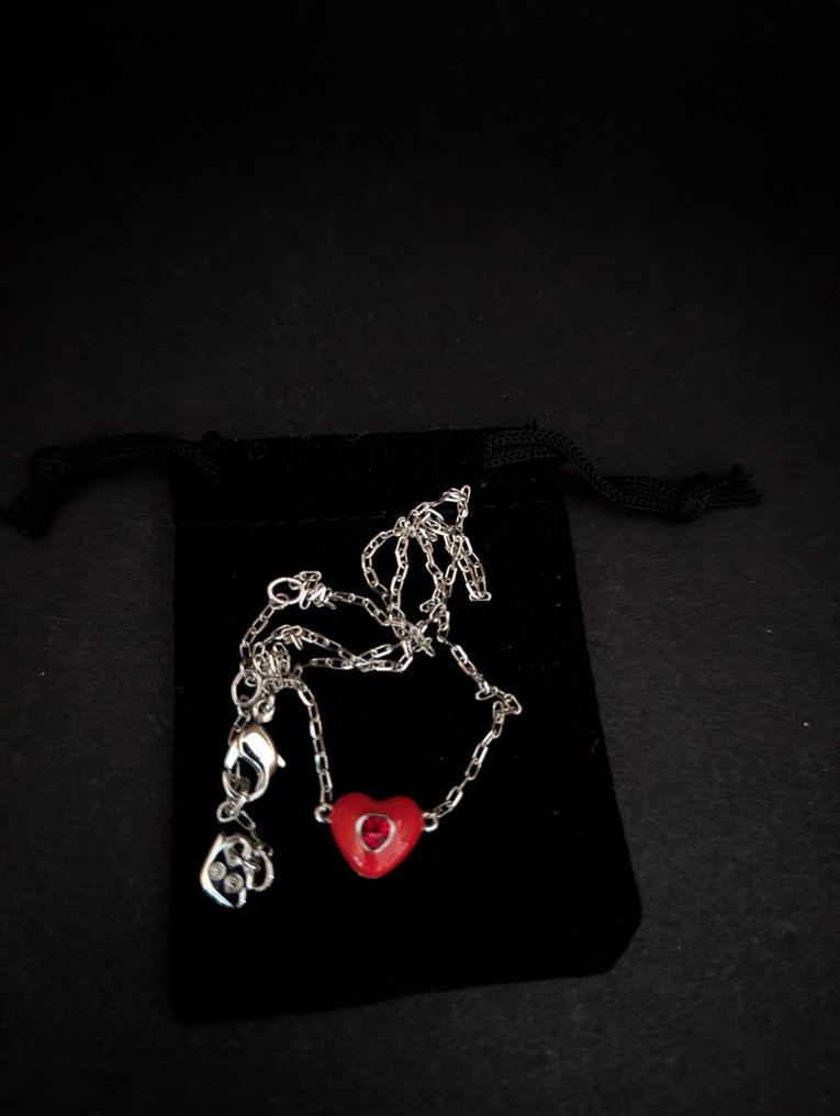 Statua, Swarovski collier - 1 cm - Metallo, Cristallo #4.3