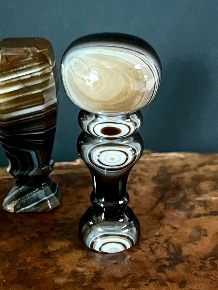 Aristocrat Agate Set of three banded agate seals. - 6 cm #3.2