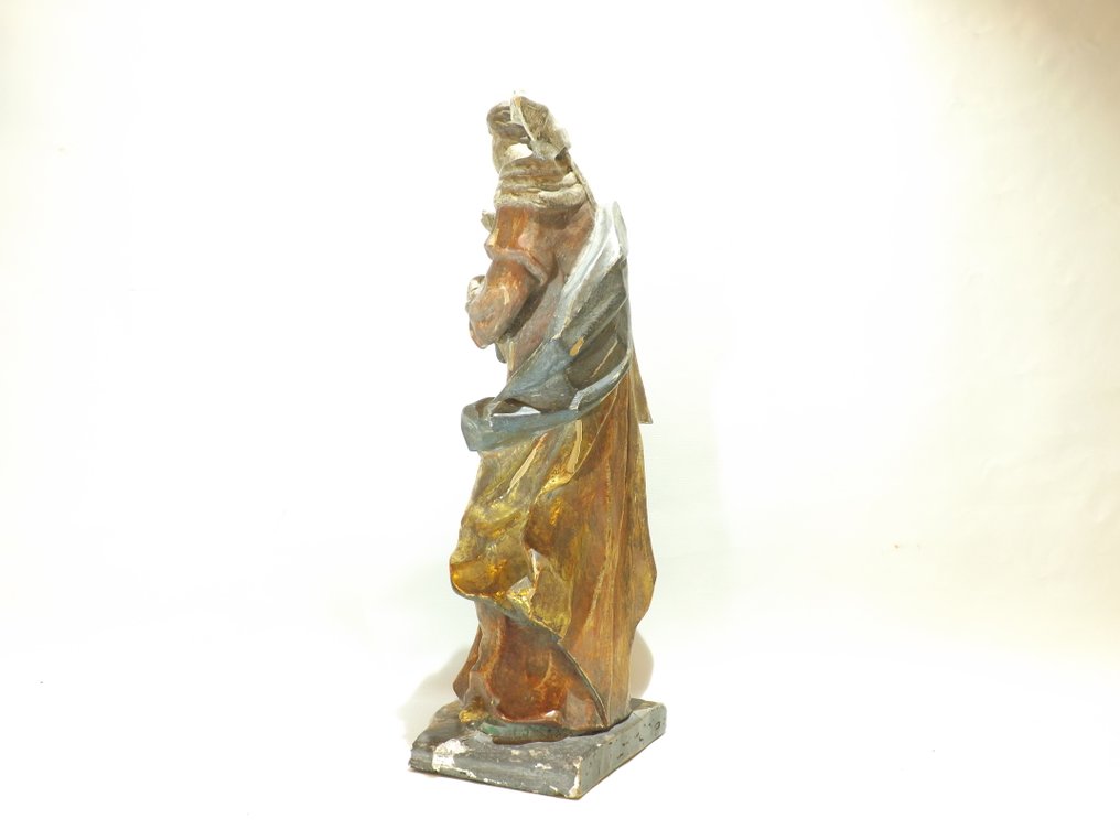 雕塑, Madonna and Child - 33 cm - 木, 镀金 #4.3