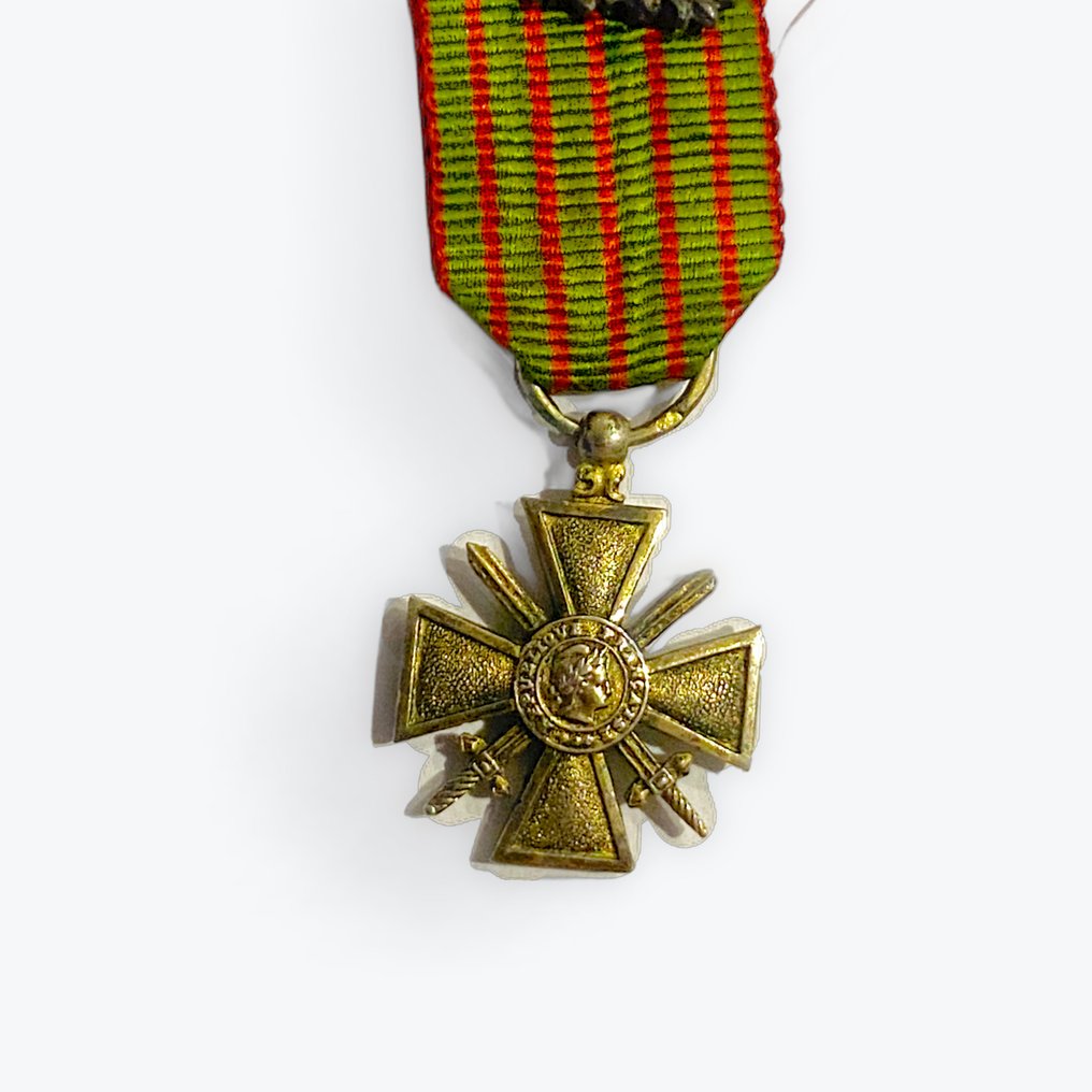 Γαλλία - Στρατιωτικό μετάλλιο - Σπάνιο μικρό σε ασήμι σταυρό του Πολέμου 1914-1918 #3.2