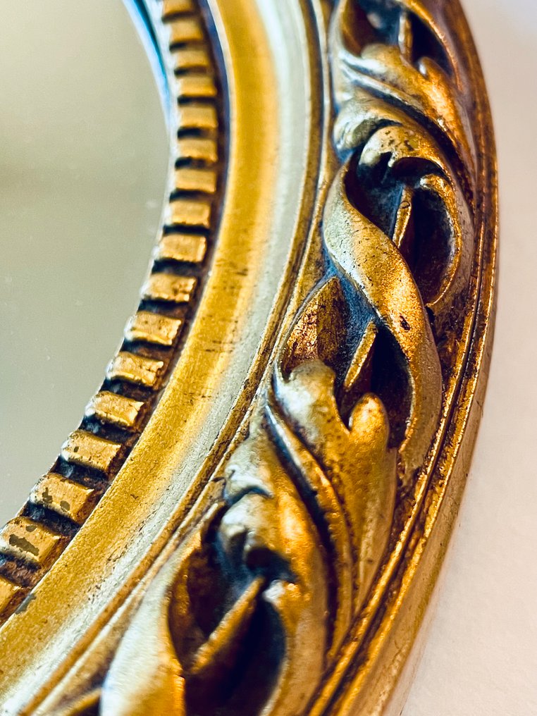 Geratal - Oglinda de perete  - Lemn, Compozit, Sticlă - oglindă ovală #4.3