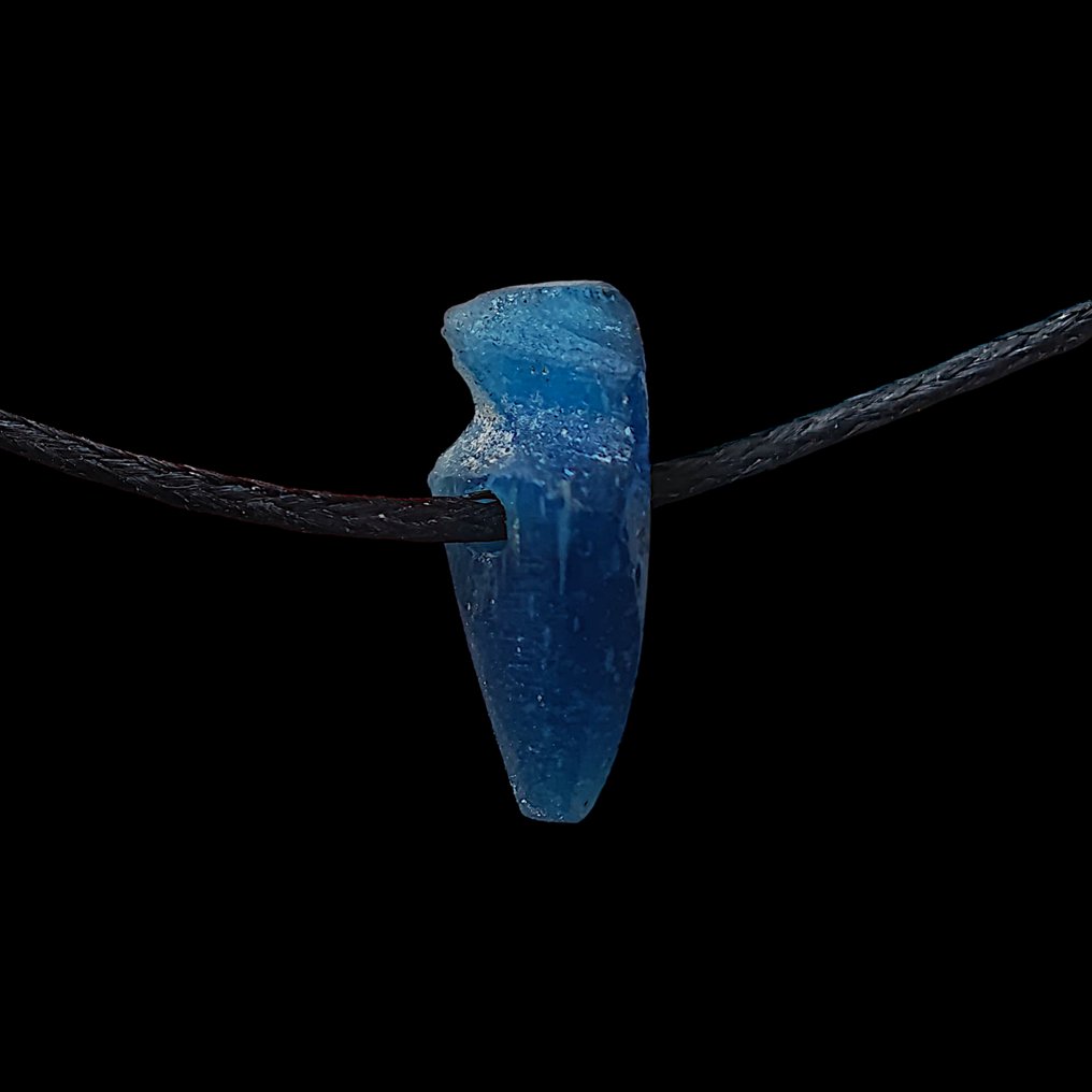 古罗马 美丽的玻璃护身符吊坠，鸟形设计 + 珠宝带  (没有保留价) #1.0