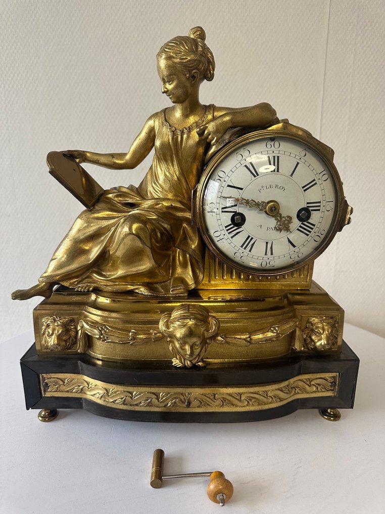 壁炉架时钟 路易斯· XVI - 镀金青铜 - 1750-1800年 #1.0