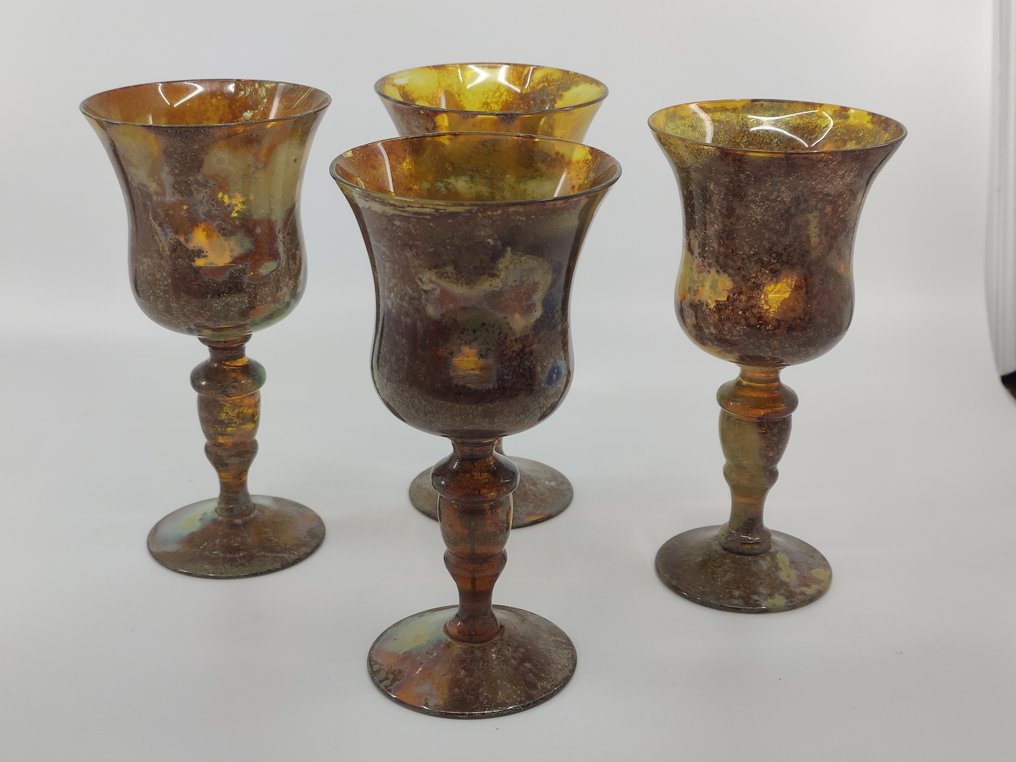 Neiman Marcus - Borospohár (4) - Üveg - Mos Agaat borospoharak. #2.1