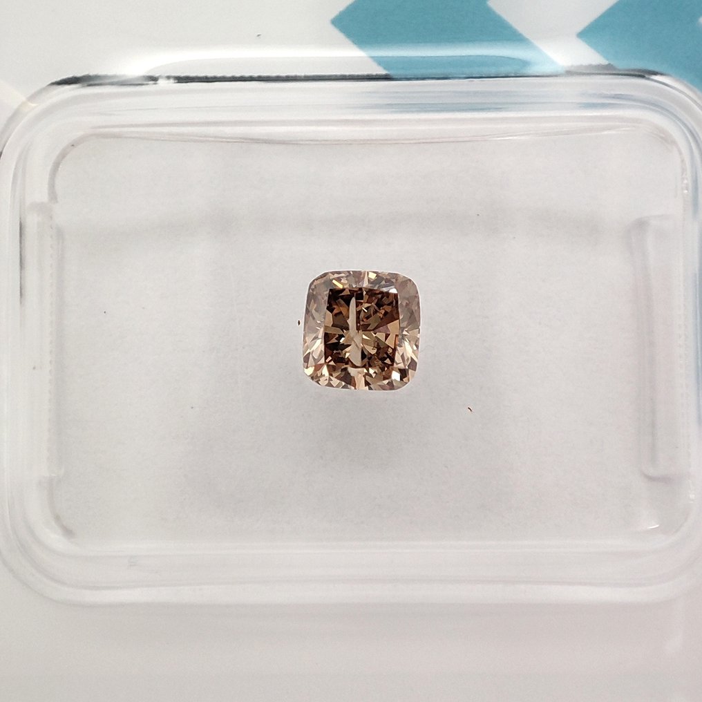 No Reserve Price - 1 pcs Diamond (Natural coloured) - 0.55 ct - Cushion - Fancy deep Yellow Orange - I1 - International Gemological Institute (IGI) #1.0