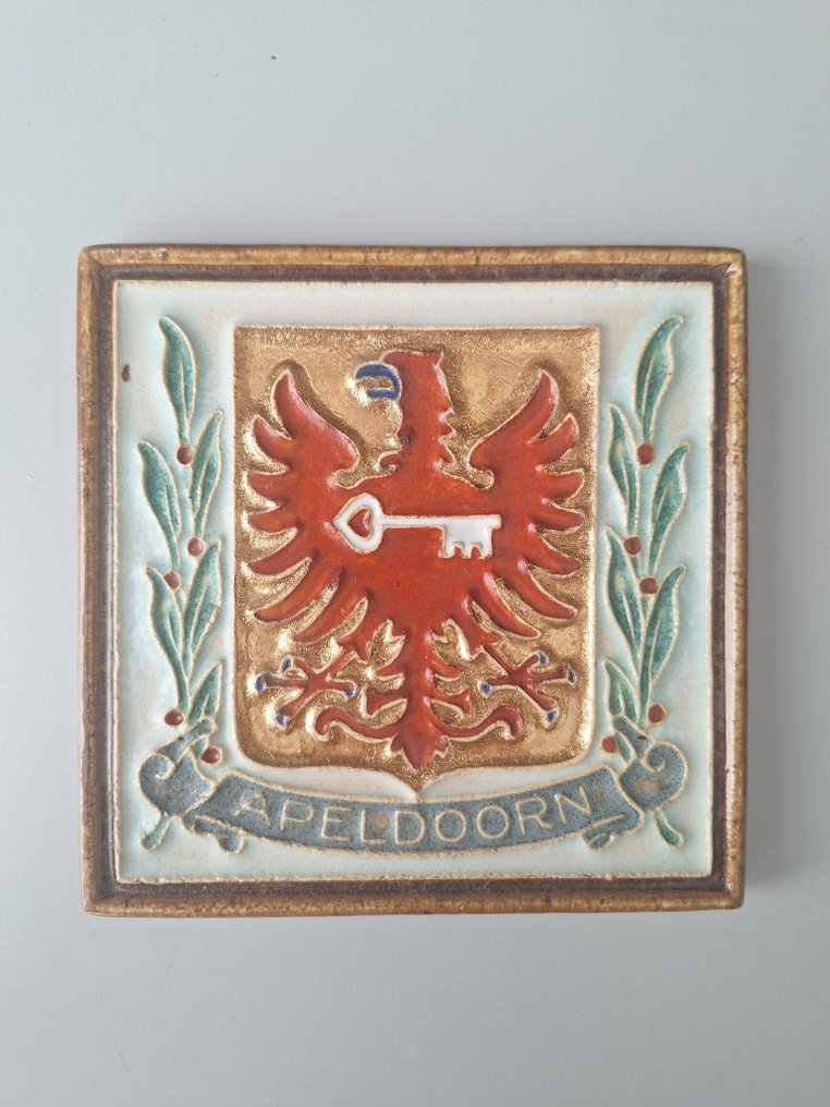  Tile - Cloisonne (weapon) tile Apeldoorn - Porceleyne Fles - 1930-1940  #1.0