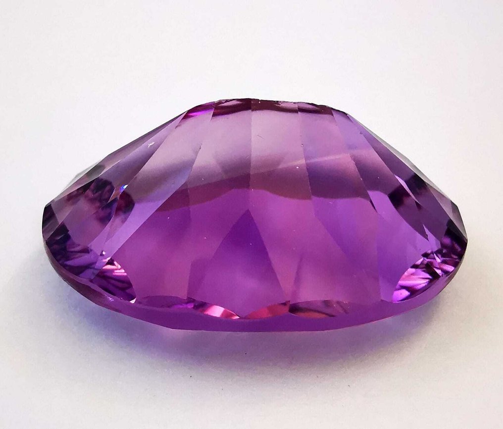 No Reserve Price Amethyst  - 37.38 ct - Antwerp Laboratory for Gemstone Testing (ALGT) - Intense Pinkish Purple #3.2