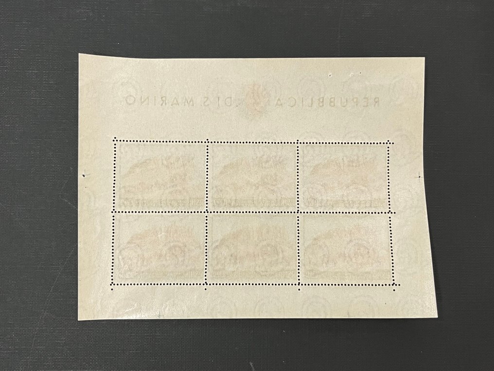 圣玛利诺 1949 - 圣马力诺UPU小册子，100里拉，全新，带完整的橡皮。 - Sassone N. 8 #1.0