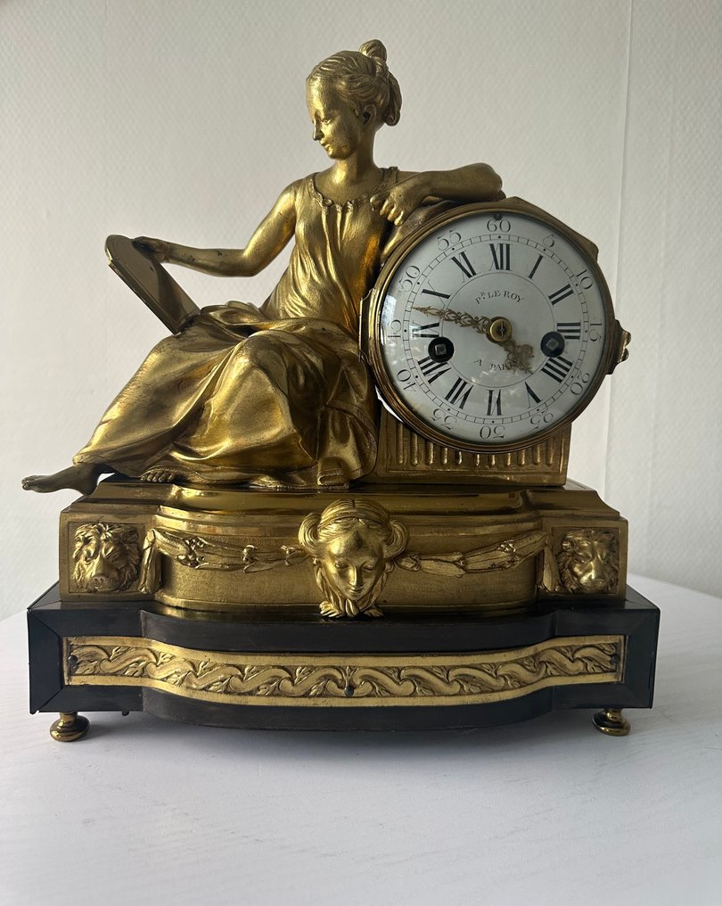 壁炉架时钟 路易斯· XVI - 镀金青铜 - 1750-1800年 #1.0