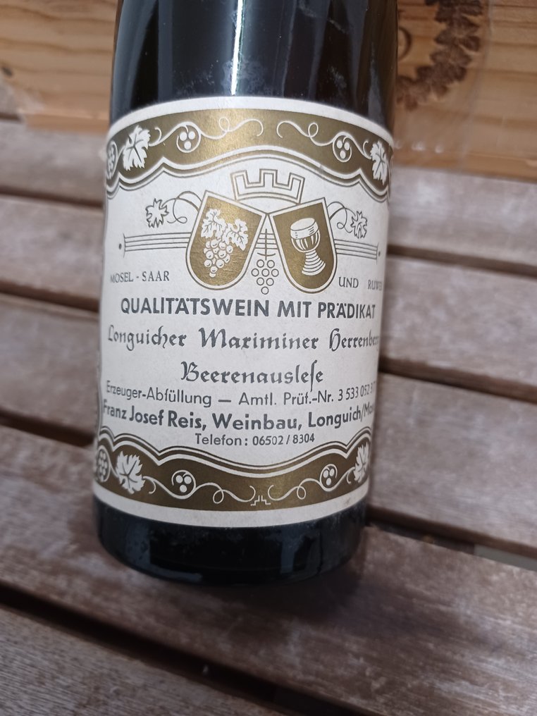 1976 Longuicher Mariminer Herrenberg, 1983 Peter Lang Burgunder Ruster, 1994 Graf - Mosel Beerenauslese - 4 375ml & 500ml & 700ml. #2.1